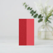 Custom Dual Tomato Red Vertikal Flat Platzkarte (Stehend Vorderseite)