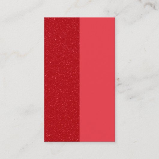 Custom Dual Tomato Red Vertikal Flat Platzkarte (Vorderseite)
