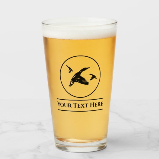 Custom Duck Jagd Bier Glass Tumbler (Vorne (Gefüllt))
