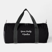 Custom Duffle Bag with Name & Mantra (Rückseite)