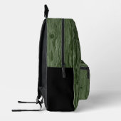 Custom Dunkel Medium Forest Green Woodgrain Muster Bedruckter Rucksack (Links)