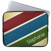 Custom Dunkel Red, Ocean Blue und Forest Green Laptopschutzhülle (Vorderseite)