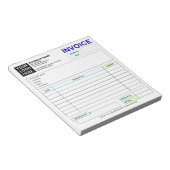 Custom Duplicate Sales Invoice Forms, Company Logo Notizblock (angewinkelt)