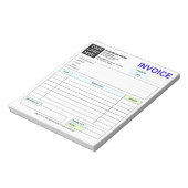 Custom Duplicate Sales Invoice Forms, Company Logo Notizblock (Rotiert)