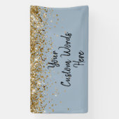 Custom Dusty Blue Birthday Party Foto Stand Prop Banner (Vertikal)