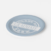Custom Dusty Blue Graduate Party Graduate Pappteller (Schrägansicht)