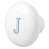 Custom Dusty Blue Initial Keramikknauf (Rechts)