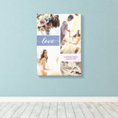 Custom Dusty Blue und Pink Wrapped Canvas Leinwanddruck (Insitu (Holzboden))