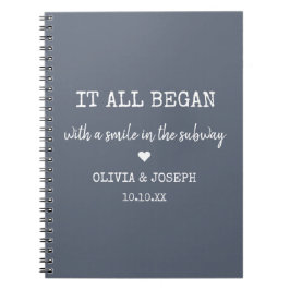 Custom Dusty Blue, wo alles beginnt Valentinstag Notizblock