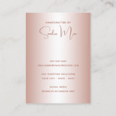 Custom Dusty Rose Blush Pink Jewelry Display Card Visitenkarte (Rückseite)