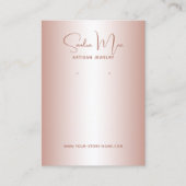 Custom Dusty Rose Blush Pink Jewelry Display Card Visitenkarte (Vorderseite)