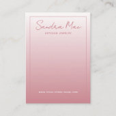 Custom Dusty Rose Blush Pink Jewelry Display Card Visitenkarte (Vorderseite)
