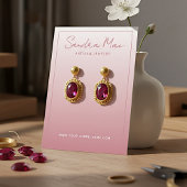 Custom Dusty Rose Blush Pink Jewelry Display Card Visitenkarte