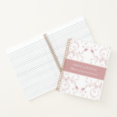 Custom Dusty Rose Botanical Butterfly Journal Notizblock (Innenseite)