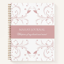 Custom Dusty Rose Botanical Butterfly Journal  Notizblock