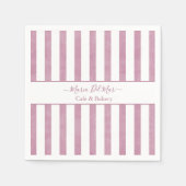 Custom Dusty Rose Striped Napkins Serviette (Vorderseite)