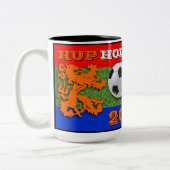Custom Dutch Flag Orange Lion Soccer Ball Zweifarbige Tasse (Links)