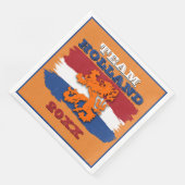 Custom Dutch Flag Orange Lion Team Holland Serviette (Ecke)