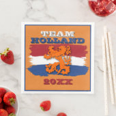 Custom Dutch Flag Orange Lion Team Holland Serviette (Beispiel)