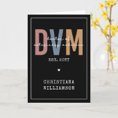 Custom DVM Doctor of Veterinary Medicine Gifts Karte (Gelbe Blume)