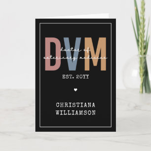 Custom DVM Doctor of Veterinary Medicine Gifts Karte