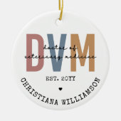 Custom DVM Doctor of Veterinary Medicine Gifts Keramik Ornament (Vorne)