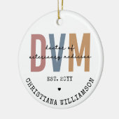 Custom DVM Doctor of Veterinary Medicine Gifts Keramik Ornament (Links)