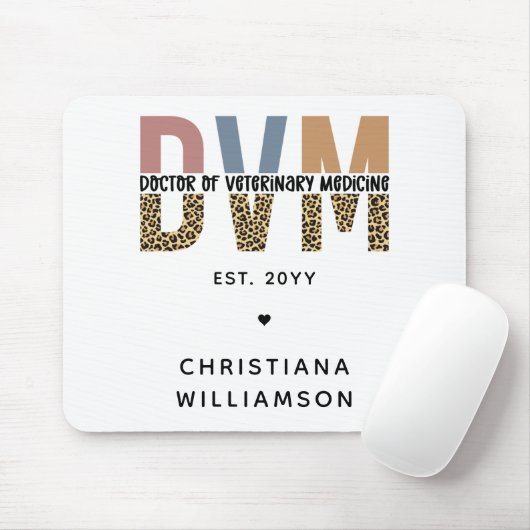 Custom DVM Doctor of Veterinary Medicine Gifts Mousepad (Mit Mouse)