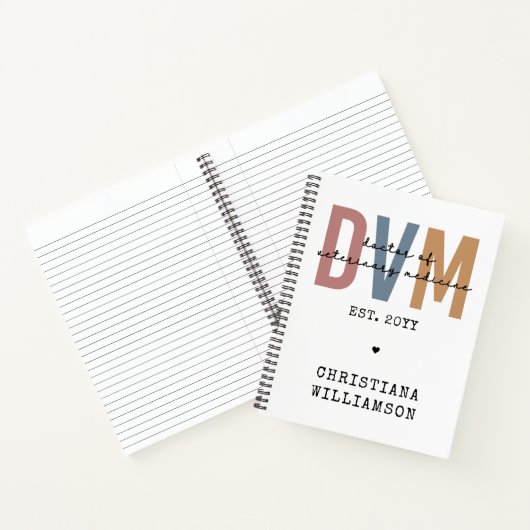Custom DVM Doctor of Veterinary Medicine Gifts Notizblock (Innenseite)