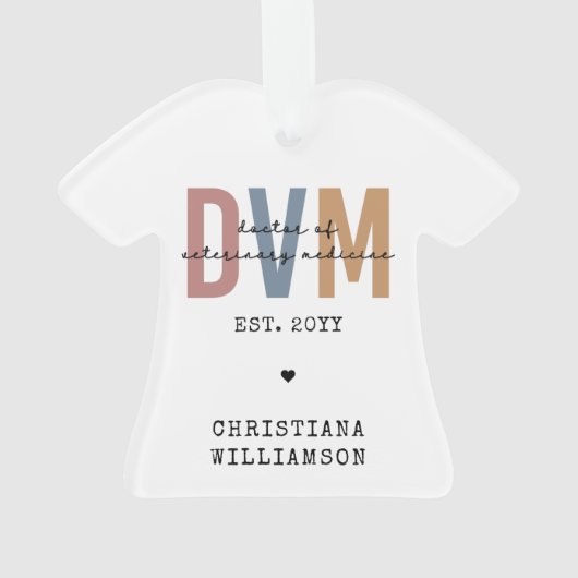 Custom DVM Doctor of Veterinary Medicine Gifts  Ornament (Rückseite)