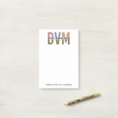 Custom DVM Doctor of Veterinary Medicine Gifts Post-it Klebezettel (Auf Schreibtisch)