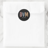 Custom DVM Doctor of Veterinary Medicine Gifts Runder Aufkleber (Tasche)