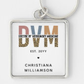 Custom DVM Doctor of Veterinary Medicine Gifts Schlüsselanhänger (Vorne)