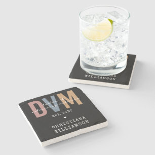 Custom DVM Doctor of Veterinary Medicine Gifts Steinuntersetzer