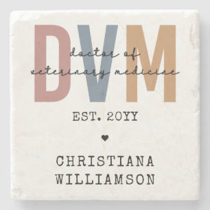 Custom DVM Doctor of Veterinary Medicine Gifts Steinuntersetzer