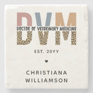 Custom DVM Doctor of Veterinary Medicine Gifts Steinuntersetzer