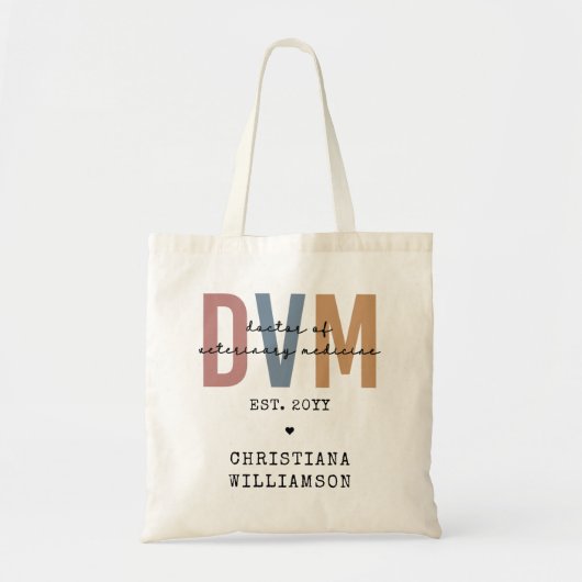 Custom DVM Doctor of Veterinary Medicine Gifts Tragetasche (Vorne)