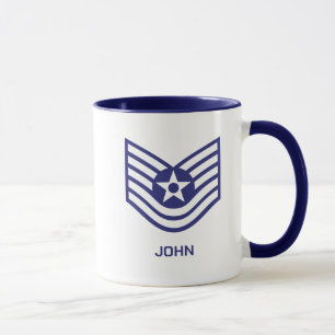 Custom E-6 Technical Sergeant Rank Air Force Tasse
