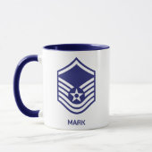 Custom E-7 Master Sergeant Rank Air Force Tasse (Links)