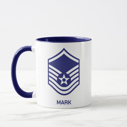 Custom E-7 Master Sergeant Rank Air Force Tasse (Links)
