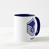 Custom E-7 Master Sergeant Rank Air Force Tasse (VorderseiteRechts)