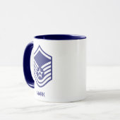 Custom E-7 Master Sergeant Rank Air Force Tasse (Vorderseite Links)