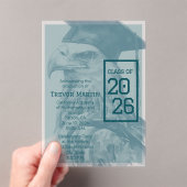 Custom Eagle Graduation Announcement Invitation Acryleinladungen (Insitu (Handheld))