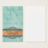 Custom Earring Cards Türkis Vintag (Vorne & Hinten)