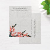 Custom Earring Jewelry Pink Floral Display Card (Schreibtisch)