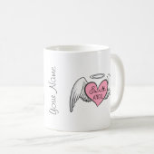 Custom Earth Angel Tasse - Herz, Flüge und Halo (VorderseiteRechts)