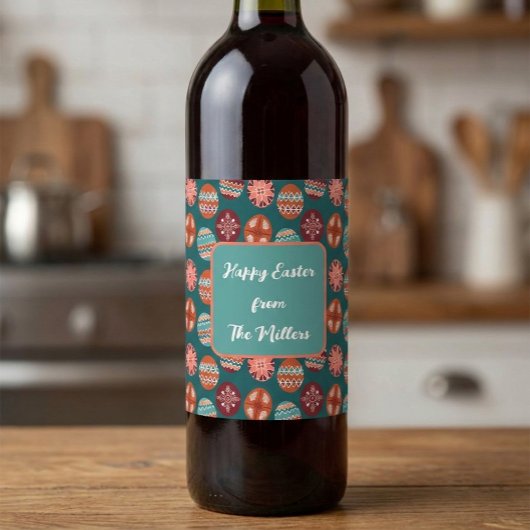 Custom Easter Egg Wine Label Weinetikett