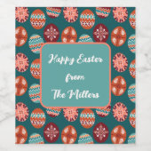 Custom Easter Egg Wine Label Weinetikett (Einzelnes Label)