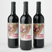 Custom Easter Egg Wine Label with Family Name Weinetikett (Flaschen)