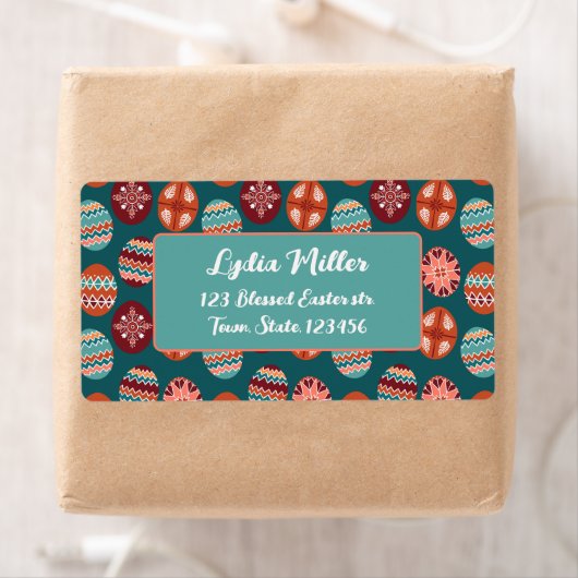 Custom Easter Eggs Return Address Label (Insitu)